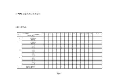 财务会计管理表格14