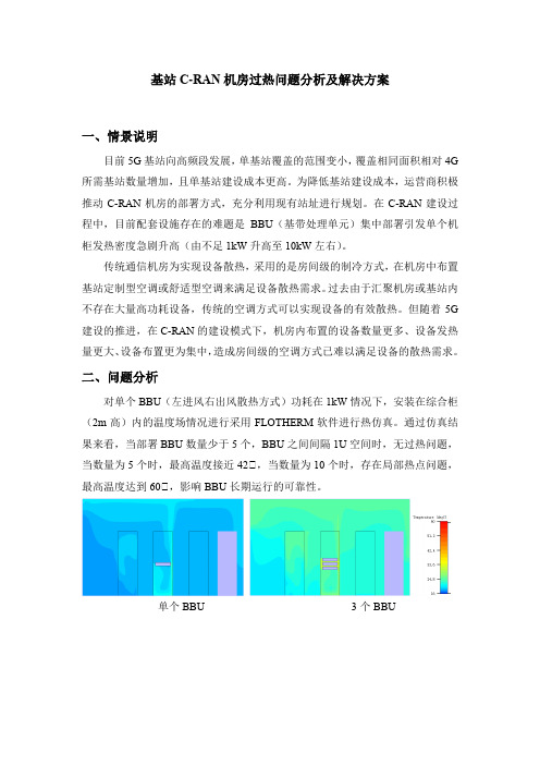 基站C-RAN机房过热问题分析及解决方案