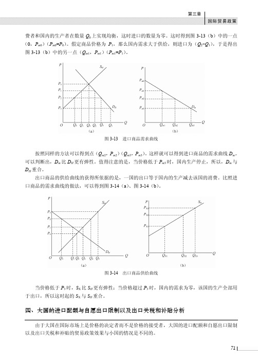 大国的进口配额与自愿出口限制以及出口关税和补贴分析_国际经济学_[共3页]