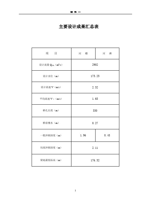 大桥水文计算书