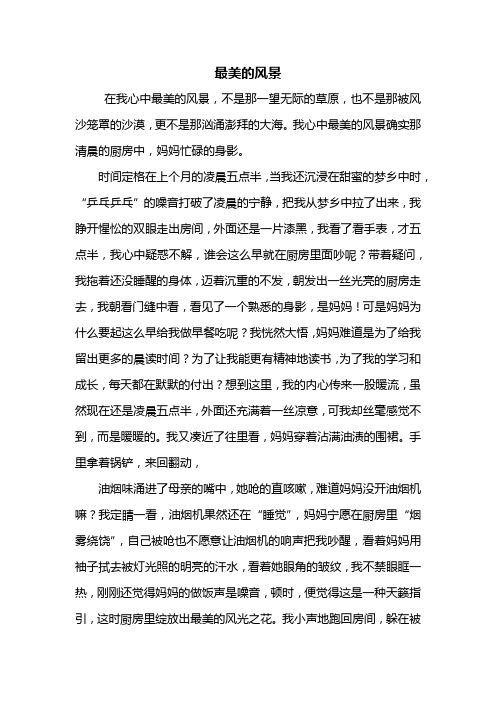 六年级作文:最美的风景作文600字_15