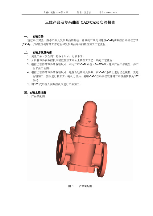 计算机辅助设计及数控加工实验报告_样本