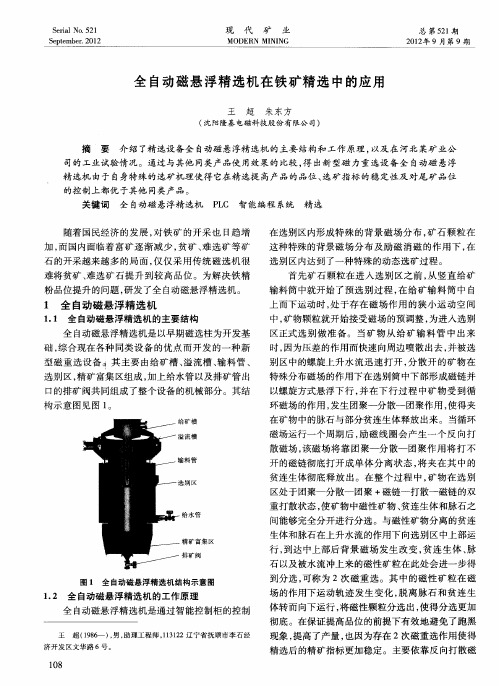 全自动磁悬浮精选机在铁矿精选中的应用