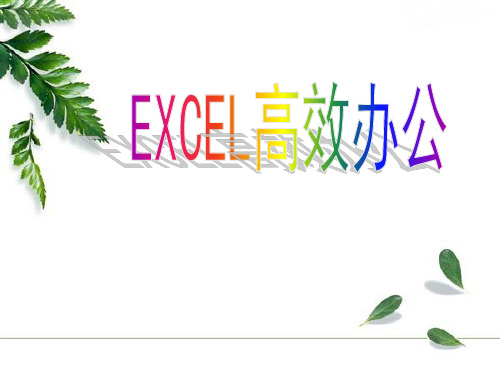 excel2010基础操作技巧