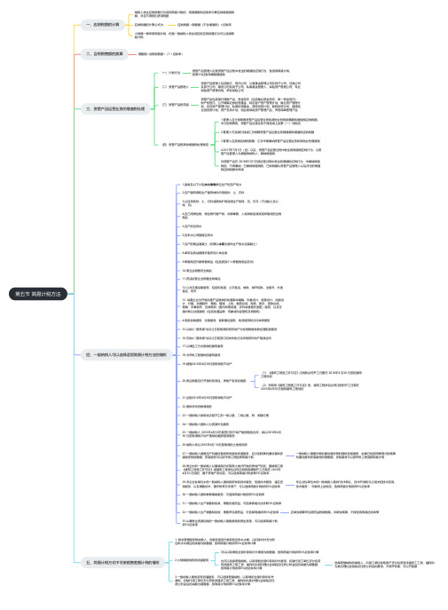 CPA注会税法 第五节 简易计税方法 思维导图