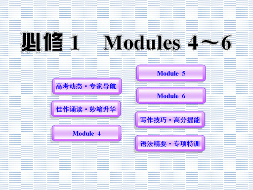 2012版高中英语全程复习方略配套课件Modules4-6(外研版必修1)