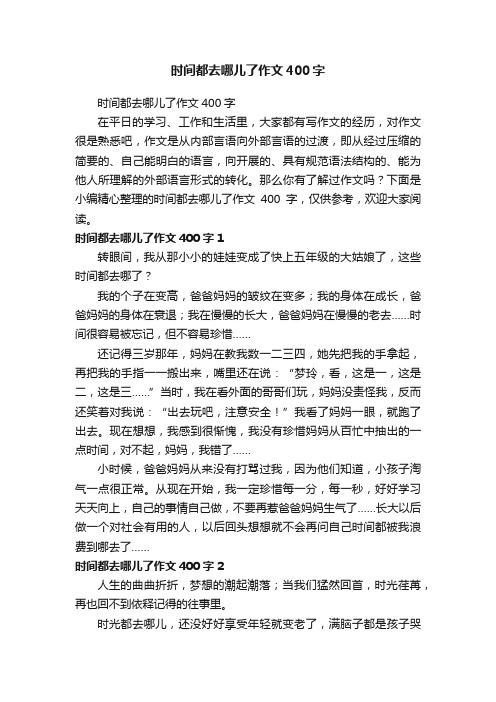 时间都去哪儿了作文400字