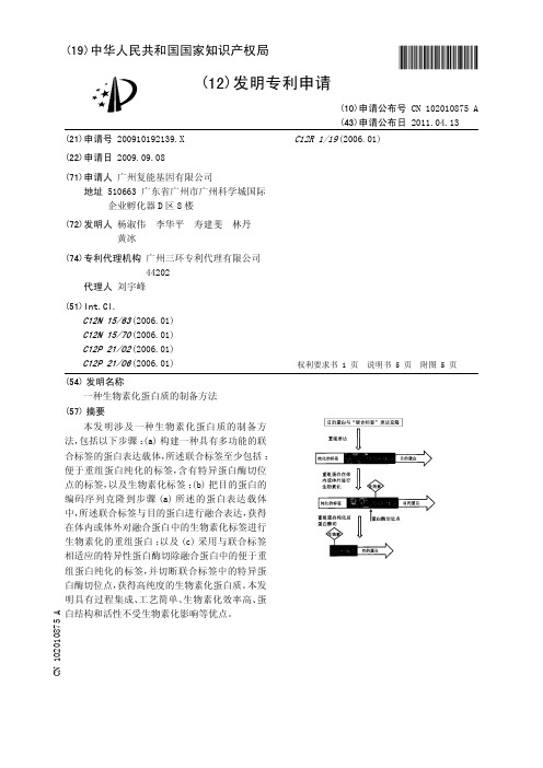 一种生物素化蛋白质的制备方法[发明专利]