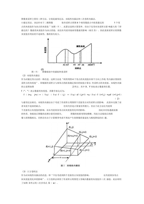 三种图像重采样方法的特点和区别