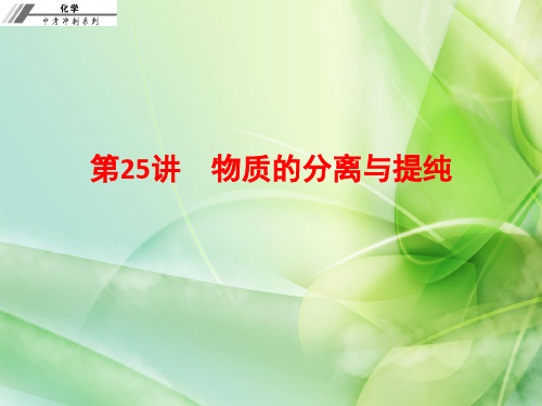 广东省年中考化学冲刺复习课件:第25讲 物质的分离与提纯(共10张PPT)