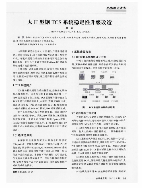 大H型钢TCS系统稳定性升级改造