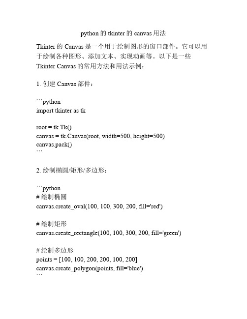 python的tkinter的canvas用法