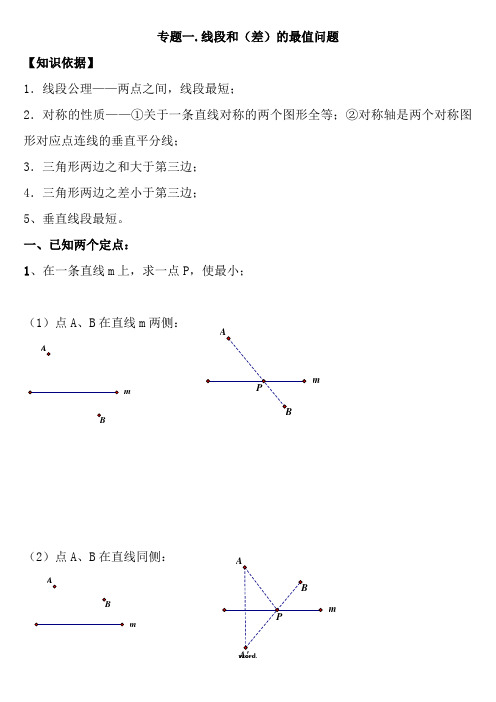 线段和差最值问题(精选.)