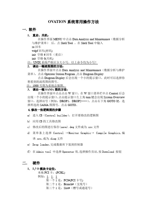 OVATION系统常用操作方法