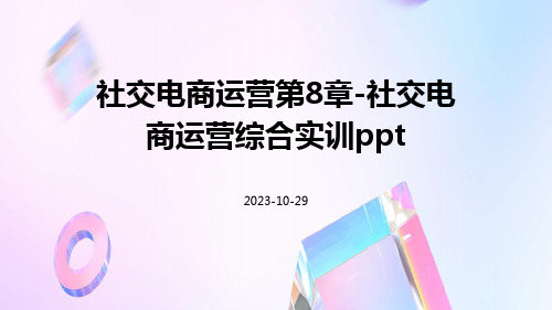 社交电商运营第8章-社交电商运营综合实训ppt