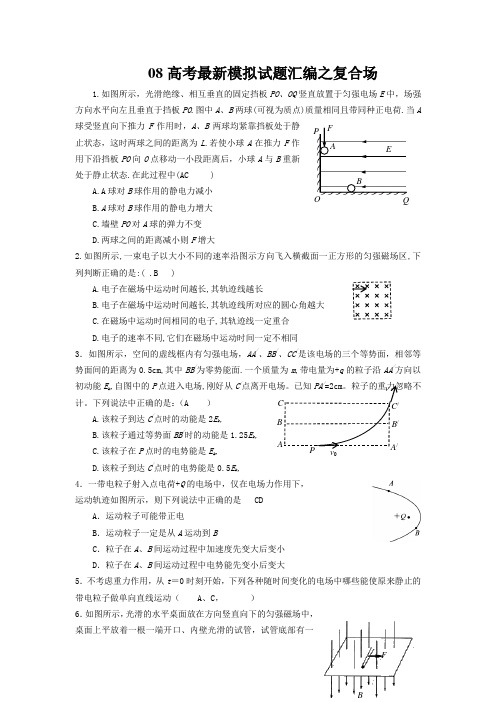 高中物理高分突破 复合场 物理大题