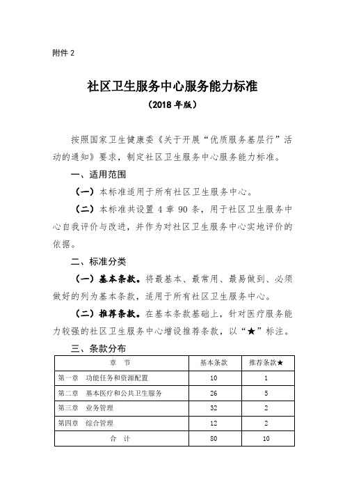 社区卫生服务中心服务能力标准.doc