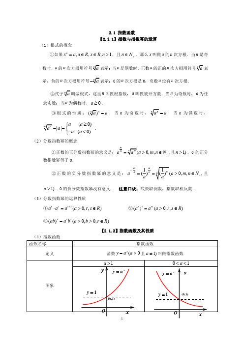 2.1 指数函数