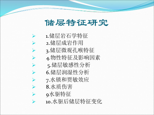 成岩作用与敏感性(二) 储层微观孔喉特征