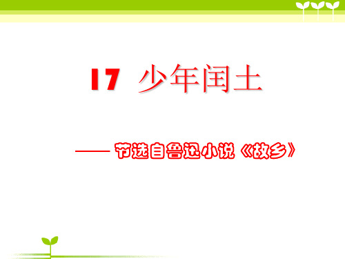 部编版语文六年级上册《少年闰土》第二课时-课件