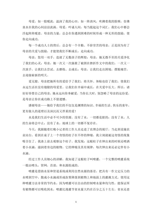 精选优秀作文突然有个消息传来催我快回去继续工作了