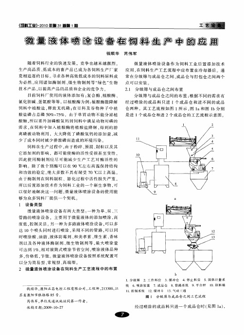 微量液体喷涂设备在饲料生产中的应用