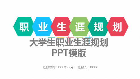 大学生职业生涯规划PPT模版