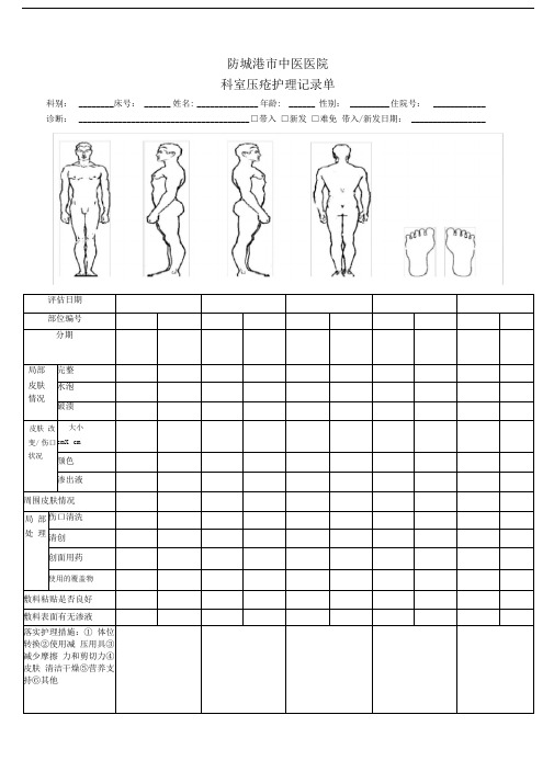 压疮护理记录