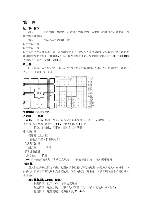 城市规划原理复习资料_重点