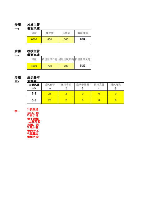 风系统--机外余压校核简表V1701