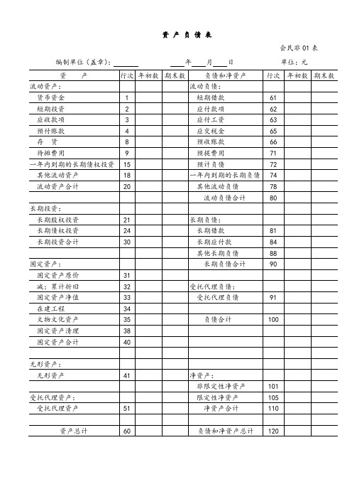 资产负债表 .doc