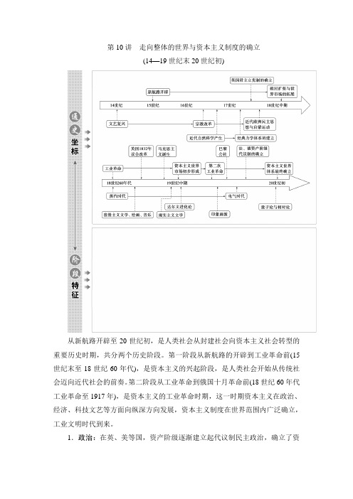 高考历史题型讲解——工场手工业时期的文明(15世纪至18世纪60年代)