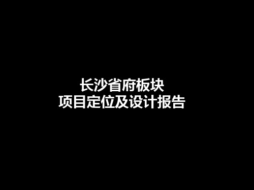 湖南长沙省府板块项目定位及设计报告(46页)