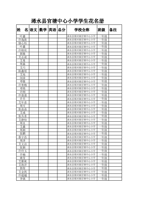 官塘中心小学学生花名册