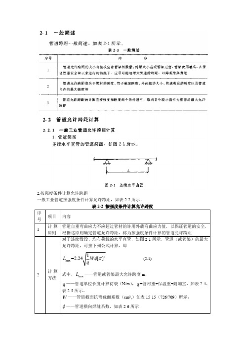 跨距计算原理