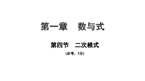 2020年河南中考数学高效总复习同步精讲课件第四节 二次根式