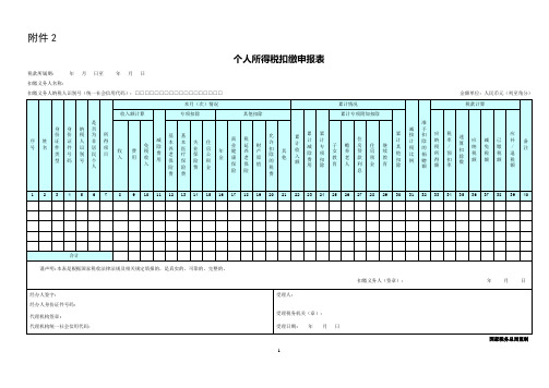 个人所得税扣缴申报表
