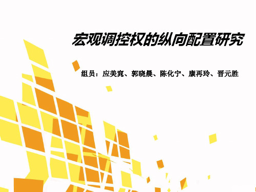 宏观调控权的纵向配置研究 终极版