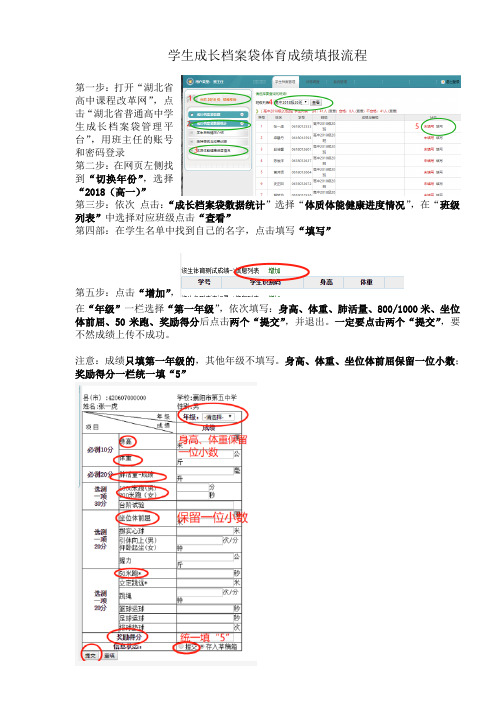 体测成绩填报流程