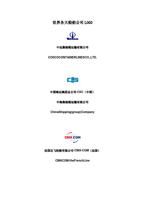 世界各大船舶公司LOGO