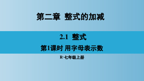 人教版七年级上册数学第二章2.1整式