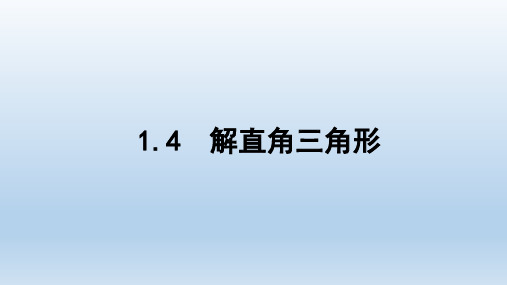 北师大版九年级下册1.4解直角三角形课件