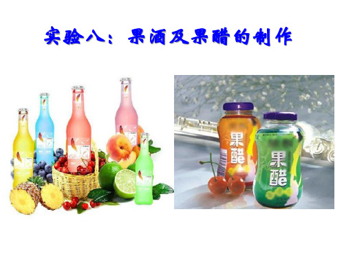 实验八:果酒及果醋的制作(24张PPT)1、制作果酒的原料和微生物?