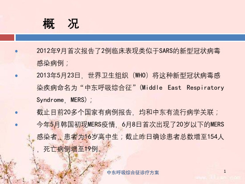 中东呼吸综合征诊疗方案