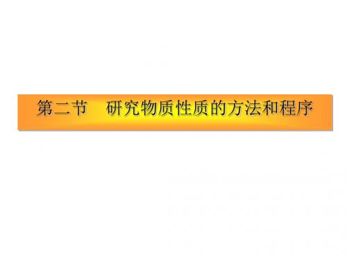 研究物质性质的方法和程序 PPT课件 鲁科版