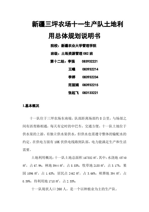 土地利用规划书