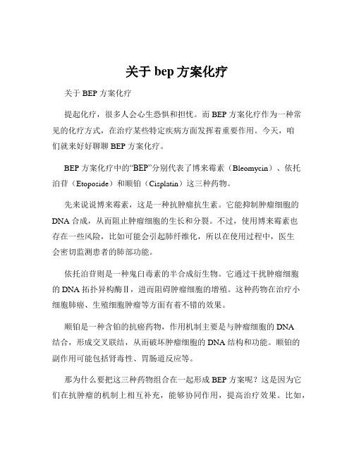 关于bep方案化疗