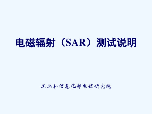 电磁辐射(SAR)测试说明PPT课件