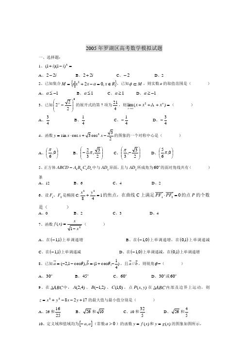 2005年高三数学模拟试题