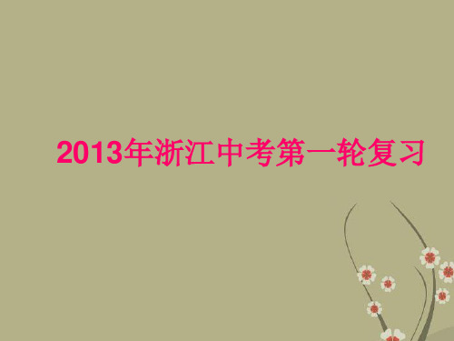 中考物理复习专题 第三章 运动和力课件 浙教版